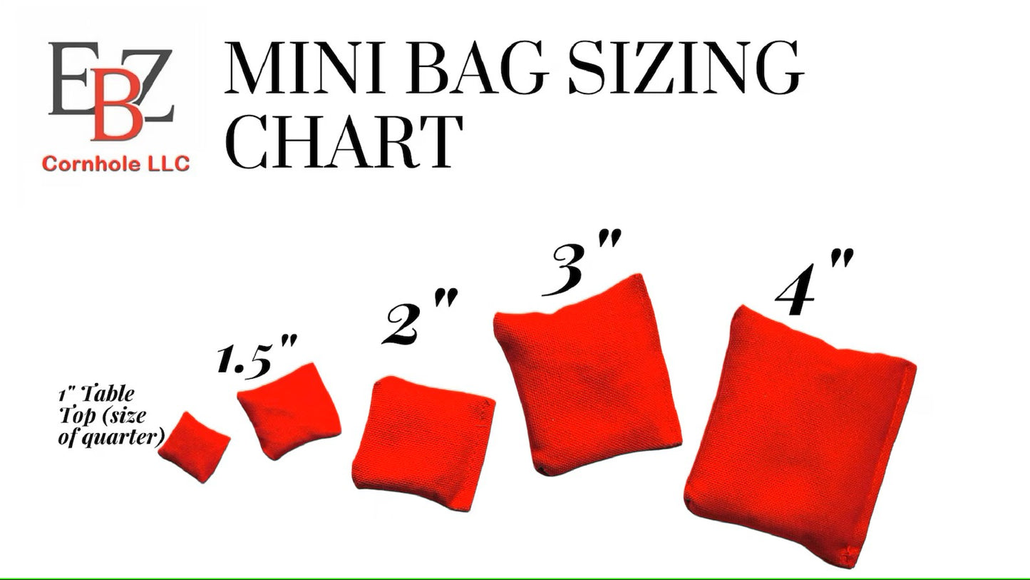 1 inch cornhole bags quarter size tabletop mini bean bags