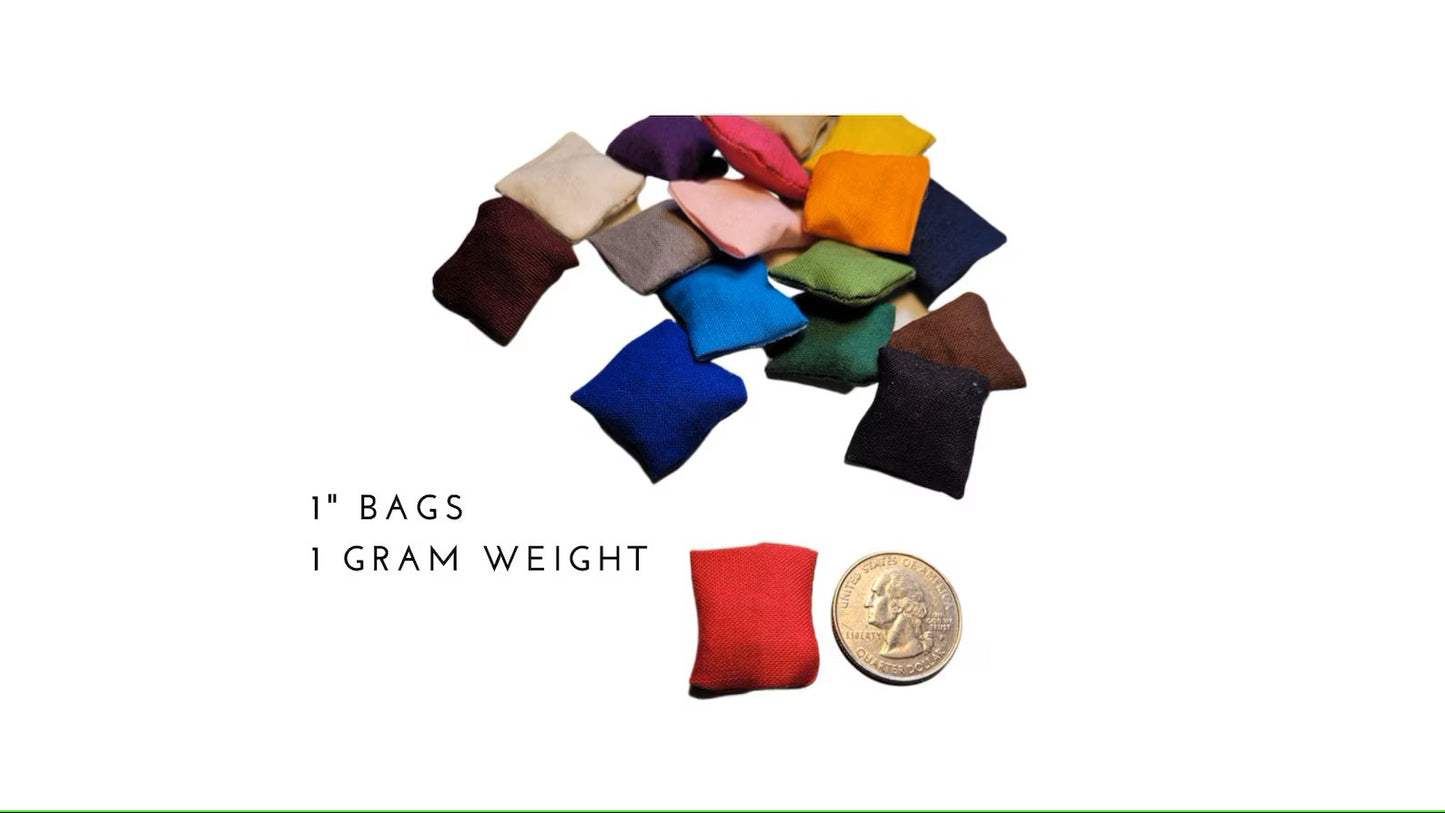 1 inch cornhole bags quarter size tabletop mini bean bags