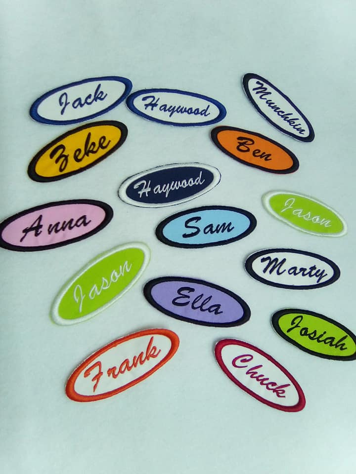Vintage Oval Iron on patches