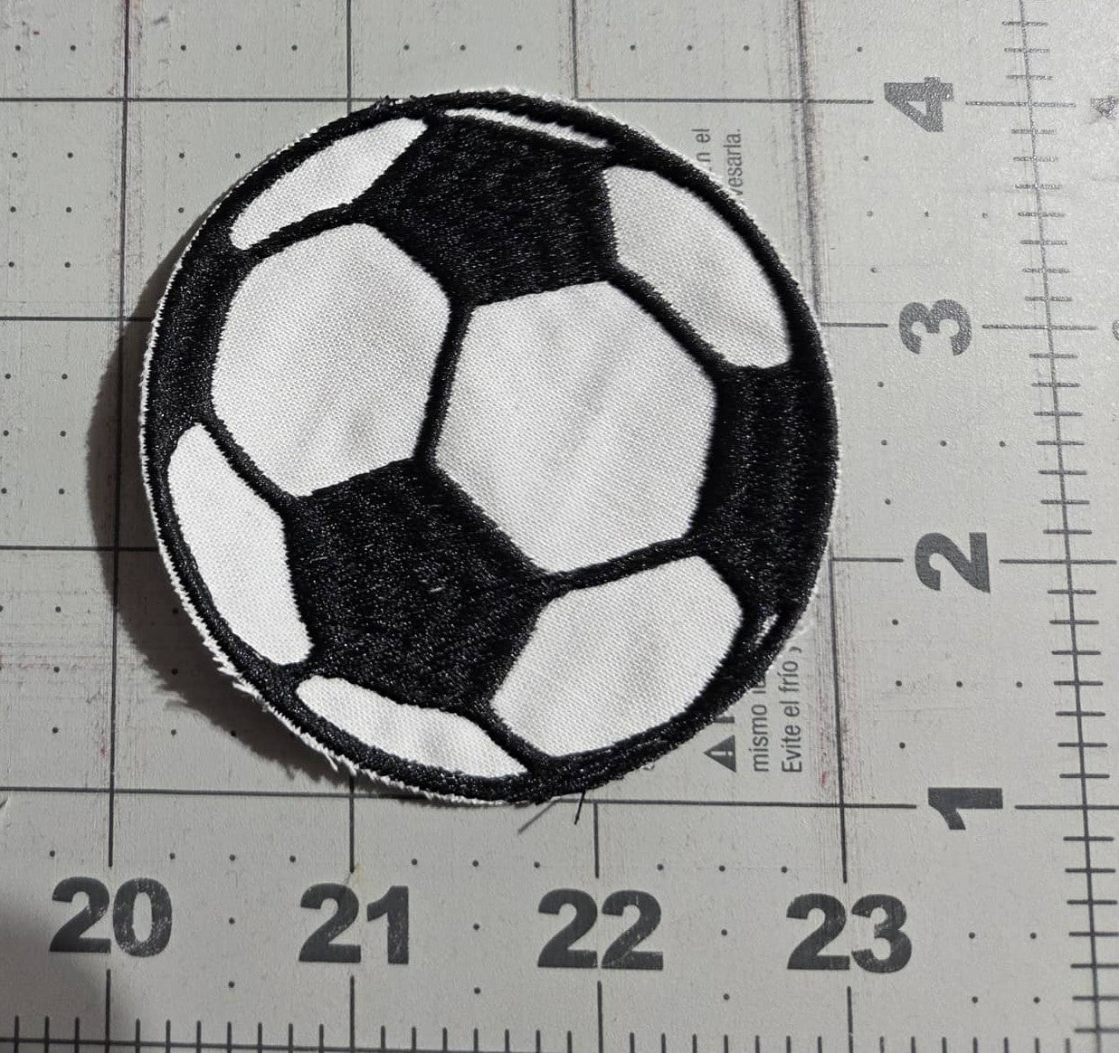 Soccer ball iron on patch