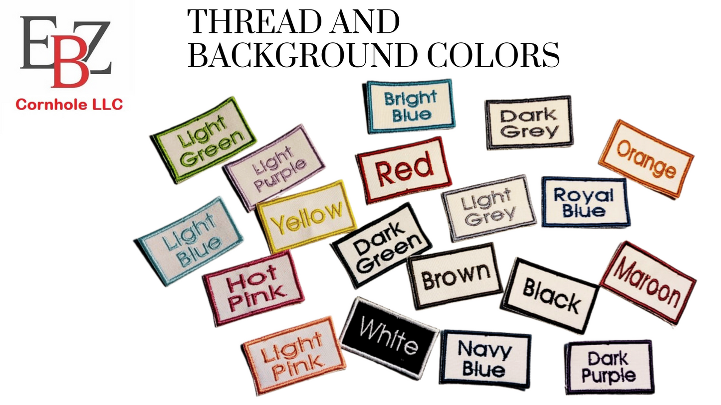 1x3 Mini Name Patch Name Patches - Iron On - Rectangle shaped with Straight Edges - Biker Tags Sew On Tag