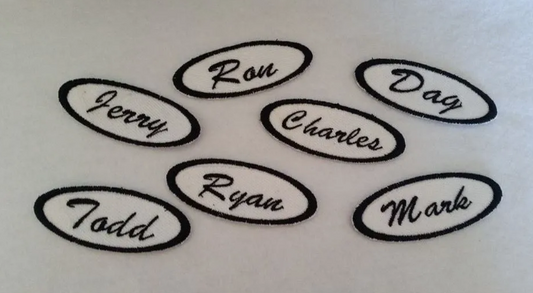 Vintage Oval Iron on patches