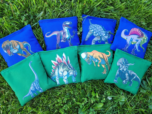 Dinosaur Corn hole Bags, Corn toss bean bags Regulation Dinosaur Bags