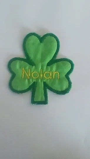 Shamrock St Patrick's Day Iron On Patches - Name Patches - Name Tags - Fabric Labels