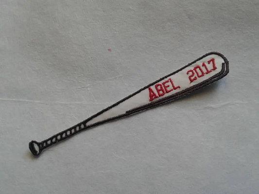 Baseball Bat Name Patches - Iron On - Sports Team Labels - Biker Tags Sew On Tag