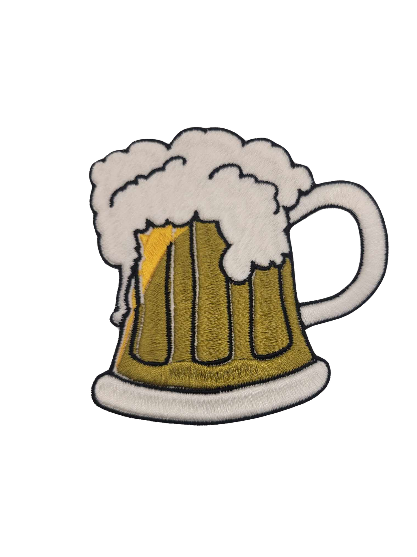 Beer iron on sew on patch Mug of Beer Mug O Beer Iron on Name label Biker Tag