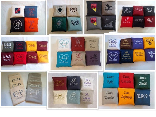 Embroidered Full Size Regulation Cornhole Bags