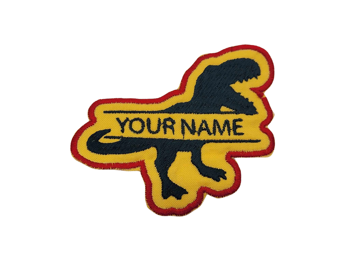 Dinosaur Custom Name Patch Iron On Sew On Patch