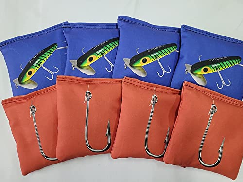 Fishing Theme Cornhole Bags Regulation Made Corn hole Fathers Day Gift Dad Gift