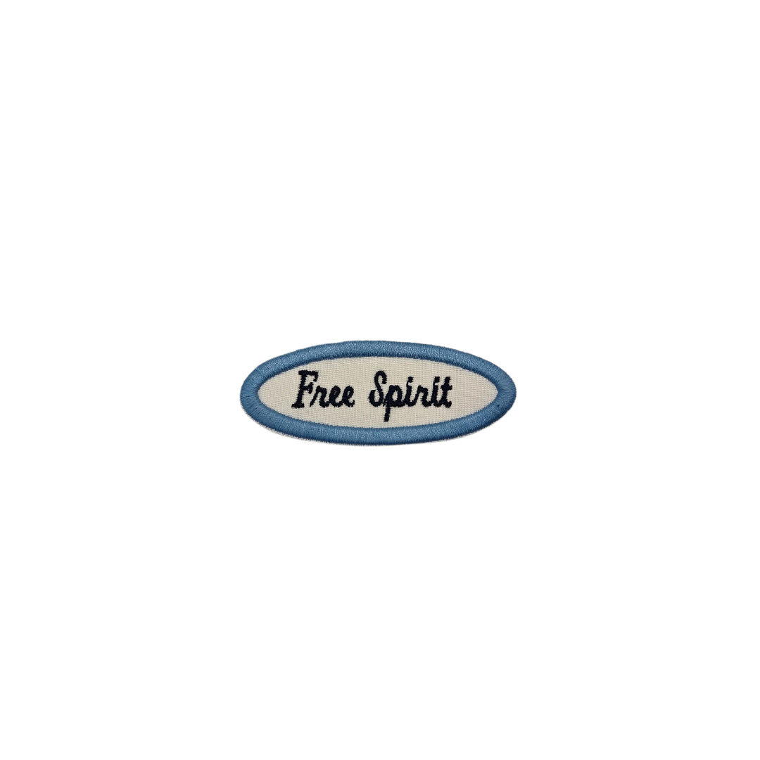 Free spirit iron on patch fun sew on tag
