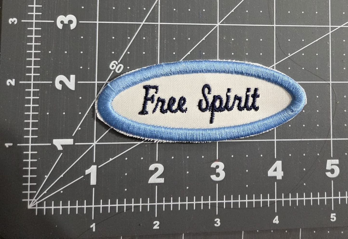 Free spirit iron on patch fun sew on tag