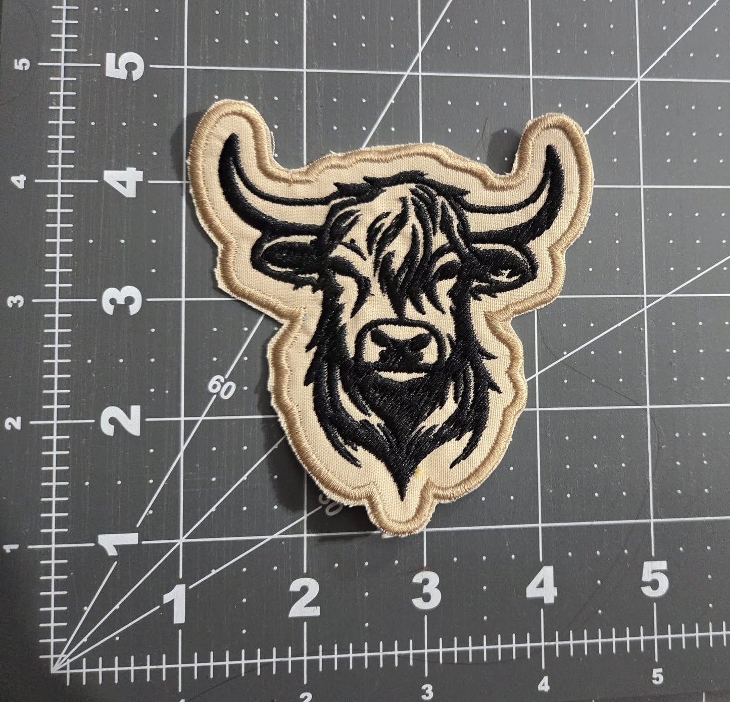 Highland Cattle Iron on Patch Sew on Highland Cow Patch