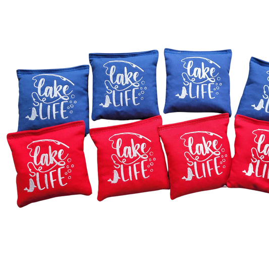 Lake Life Full size regulation cornhole bags duck canvas bags