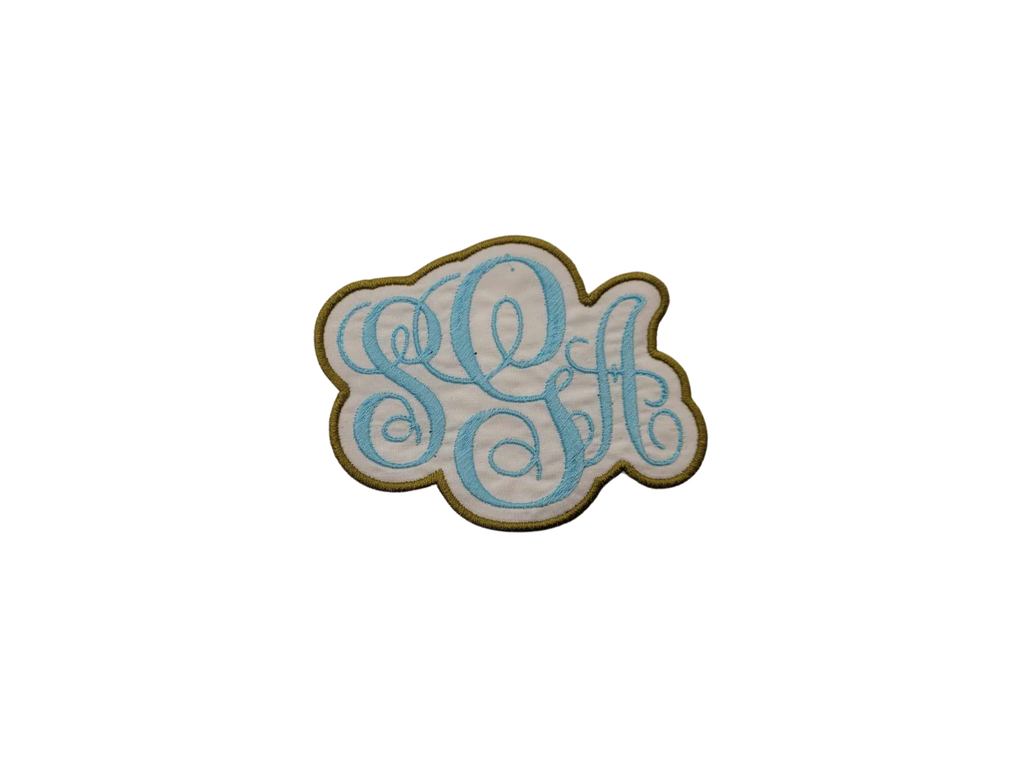 Monogrammed Iron on Patch