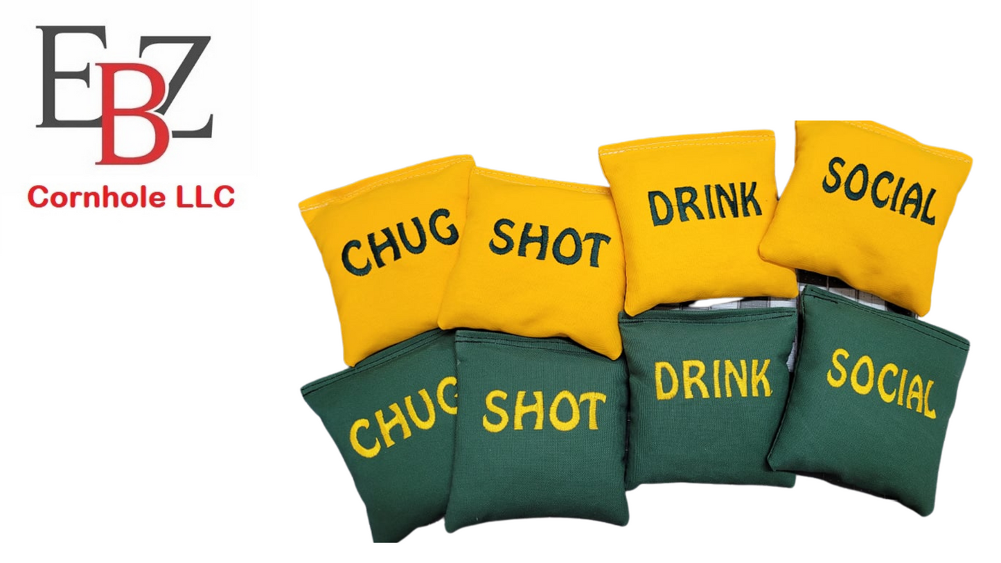 St. Patrick Day Drinking Cornhole Game Shamrock Drink Bean Bag Toss