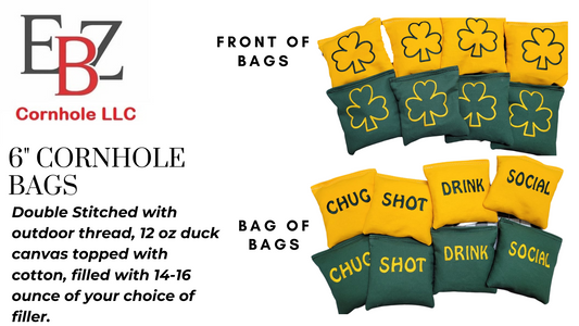 St. Patrick Day Drinking Cornhole Game Shamrock Drink Bean Bag Toss