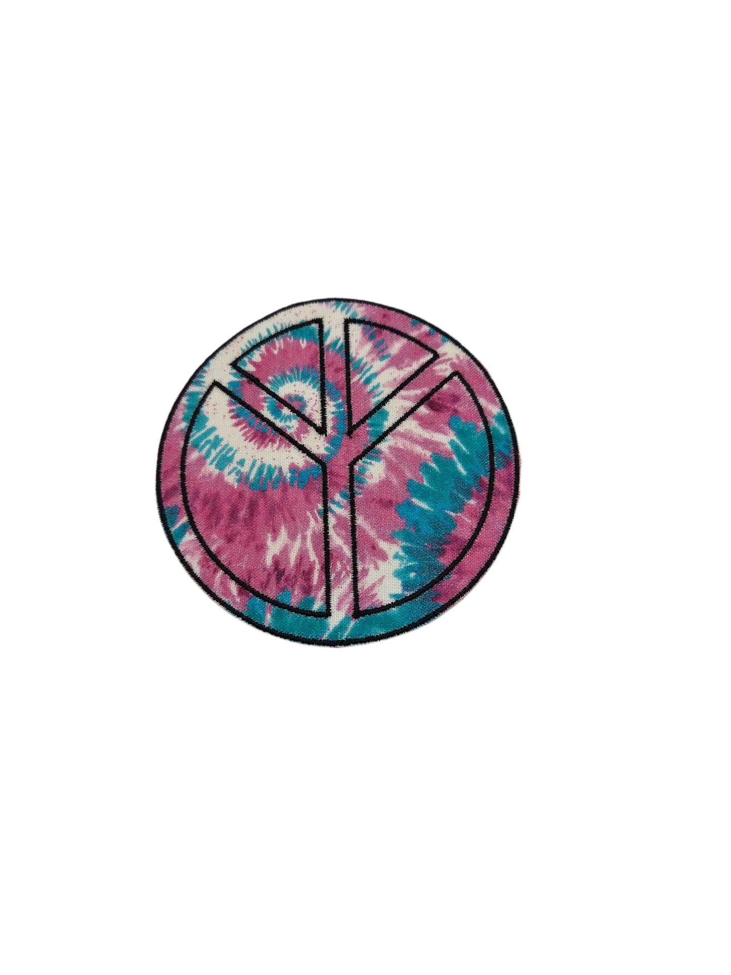 Peace iron on patch tie dye print sew on patch