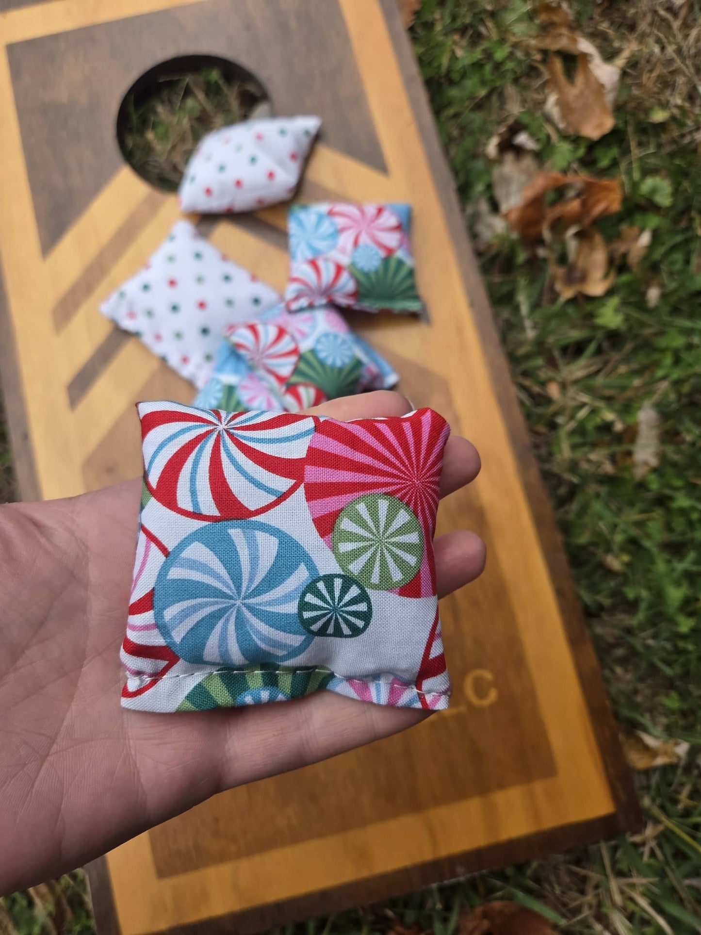 Peppermint 3" Mini Cornhole Bags Bean Bag Toss