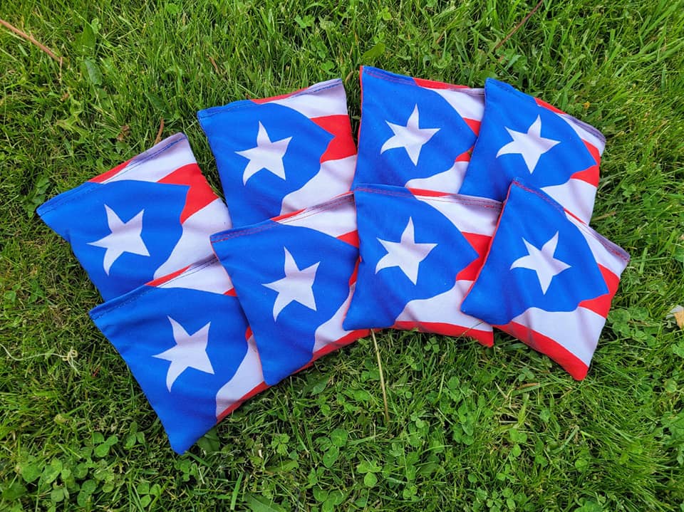 Puerto Rico Flag Cornhole Bag Regulation Bean Bag Toss Puerto Rican Corn hole Bags
