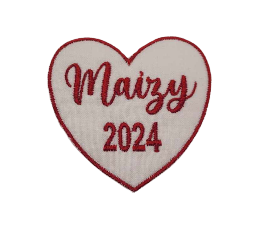 Small Heart Iron on Sew on Patch Custom Order