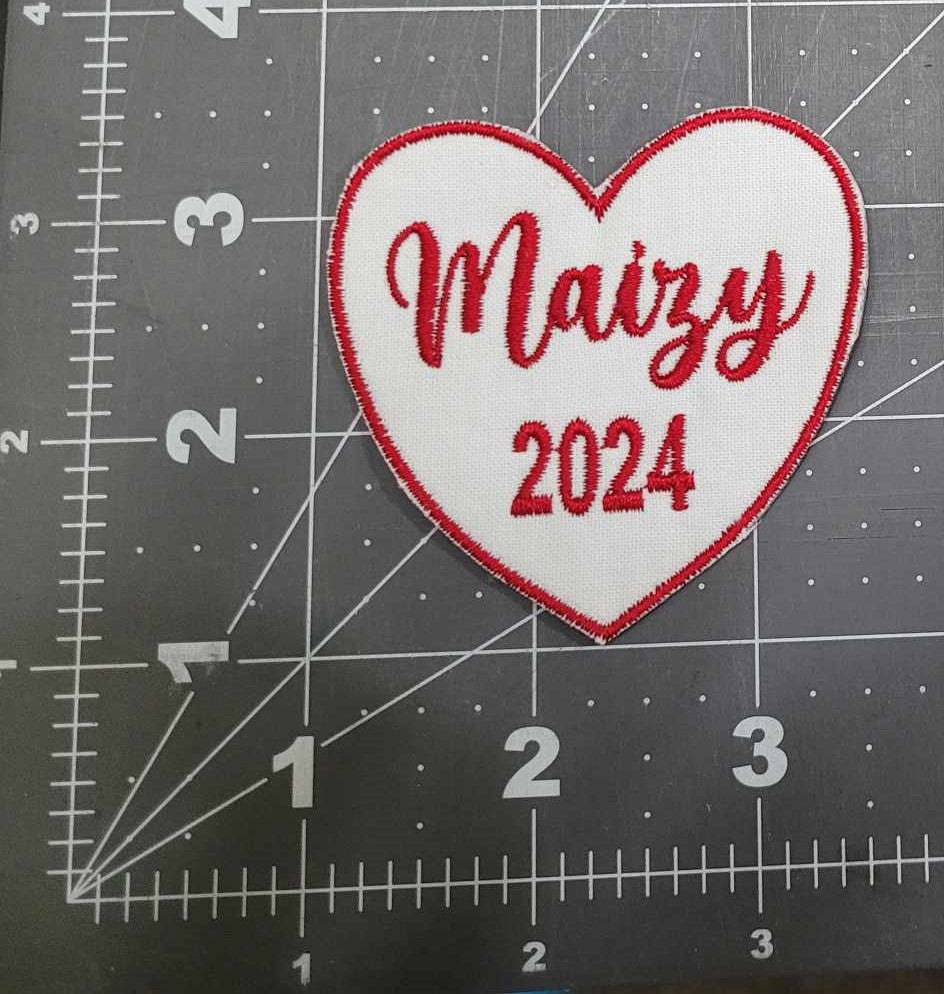 Small Heart Iron on Sew on Patch Custom Order